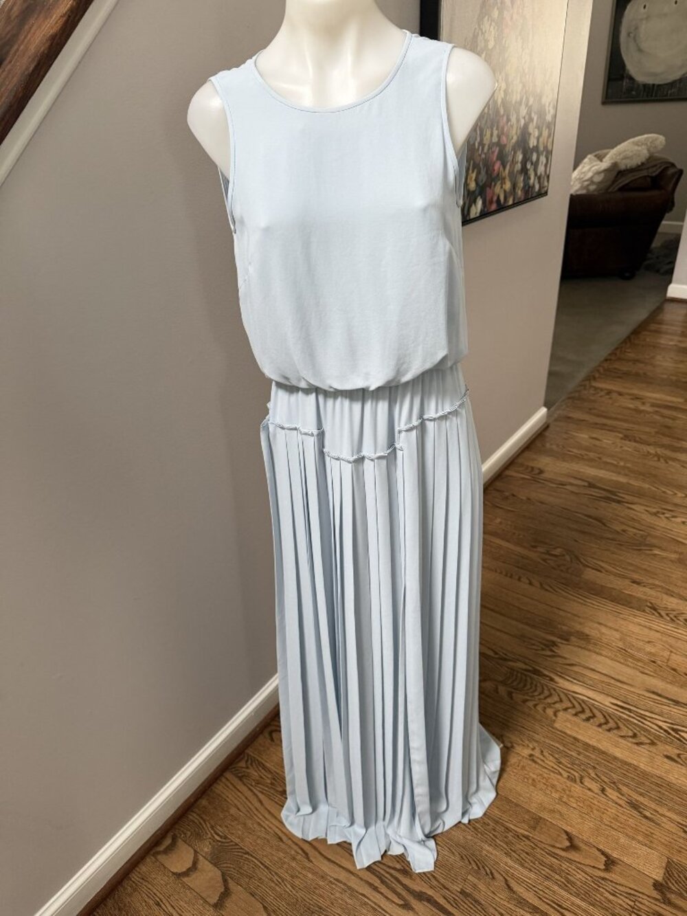 BCBGMAXAZRIA Jenine High Split Pleated Skirt Maxi Dress XS
